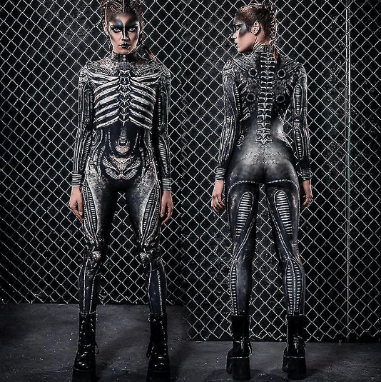 Kvinnors halloween kostym print bodysuit M