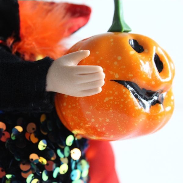 Halloween Huvudlös Pumpa Docka, Spöklikt Skämtföremål och Dekorativ Leksak för att Stämma In Black