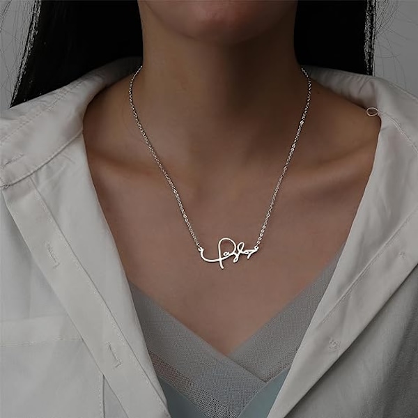 TS-inspirerat Halsband för Kvinnor SWIFTIE Silver Signature
