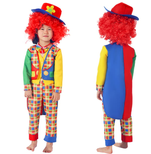 5 kpl Halloween-lasten klovnikostuumi S