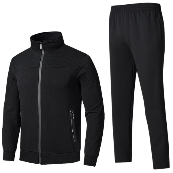Träningsdräkt för män Athletic Sports Casual Sweatsuit black L