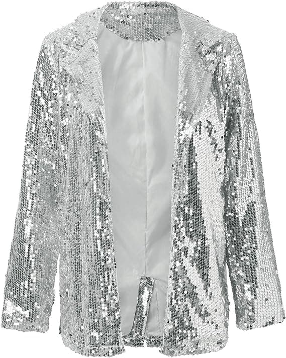 Kvinnlig Blazer, Lättviktig, Långärmad, Enknapp, Slank Blazer Silver M
