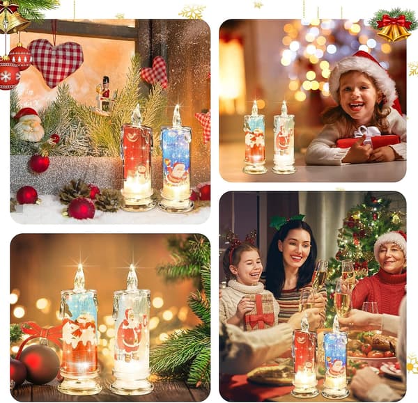 3 stk. Julelys uden flamme til hjemmet Set 2