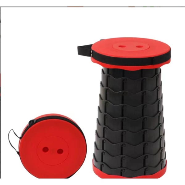 Camping fällbar pall enkel bärbar red and black