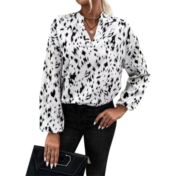 Lättviktsskjorta med lång ärmad passform för kvinnor white XL