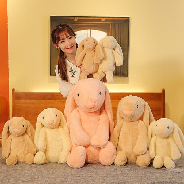 Long Ear Bunny Rabbit påsk tecknade leksaksdockor för barn pink 35cm