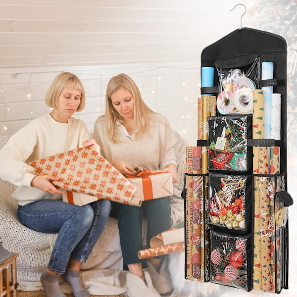 Indpakningspapir Opbevaring, Dobbeltsidet Gavepapir Organizer Holder
