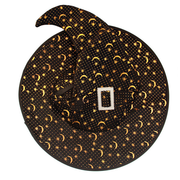 Halloween Witch Wizard Hat Klassisk cap Huvudbonad gold