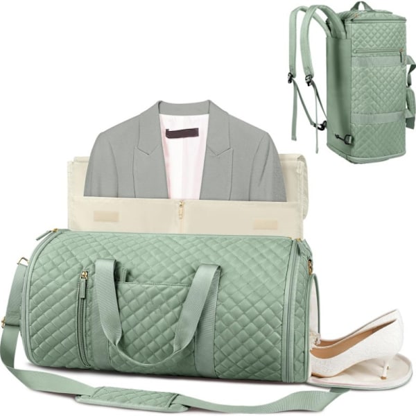 Konvertibel Klesduffelbag, Reiseklesbag Green