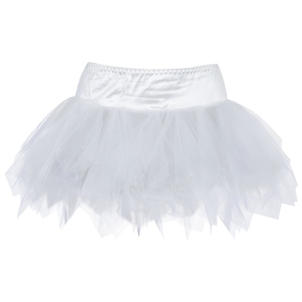 Tutu-kjol för kvinnor, danskjolar för Cosplay-fest White 4XL
