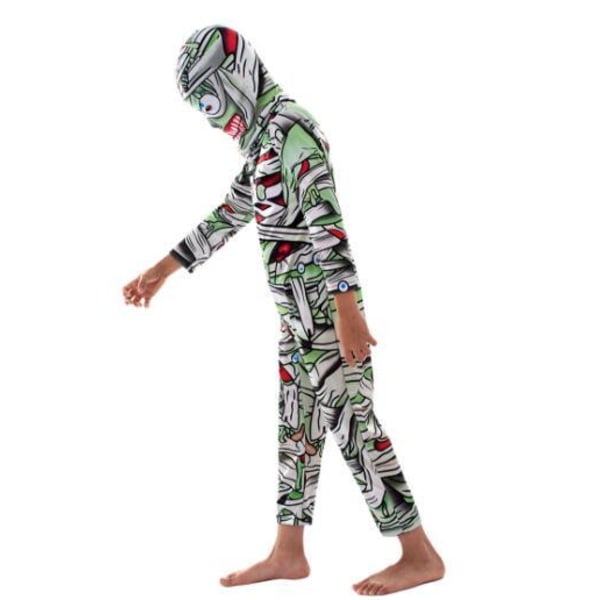Grønn Mumie Jumpsuit Barn Halloween Kostymer S