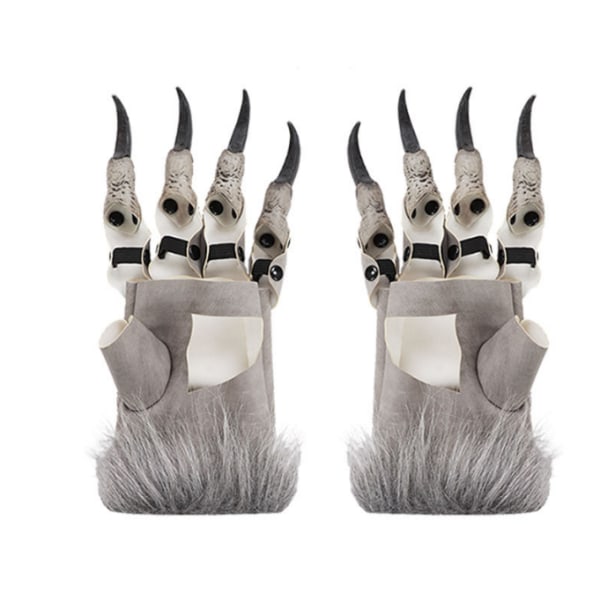 Halloween Claw Gloves Halloween Costume Dragon Gloves grey