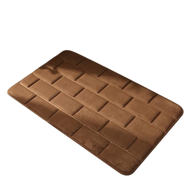 Superabsorberende Hurtigtørrende Badeværelsessvamp Gulvmåtte Curry 40*60CM
