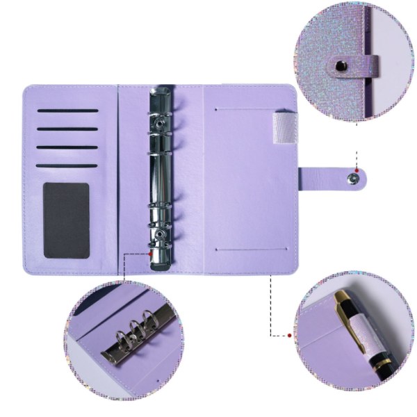 Budgetpärm för att spara pengar A6 Budgetpärm purple