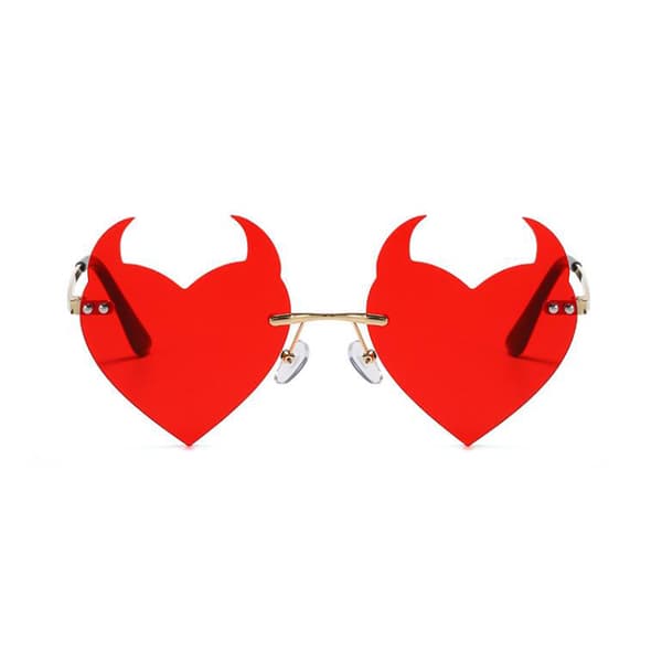 Devil Solglasögon utan bågar för kvinnor Solglasögon red