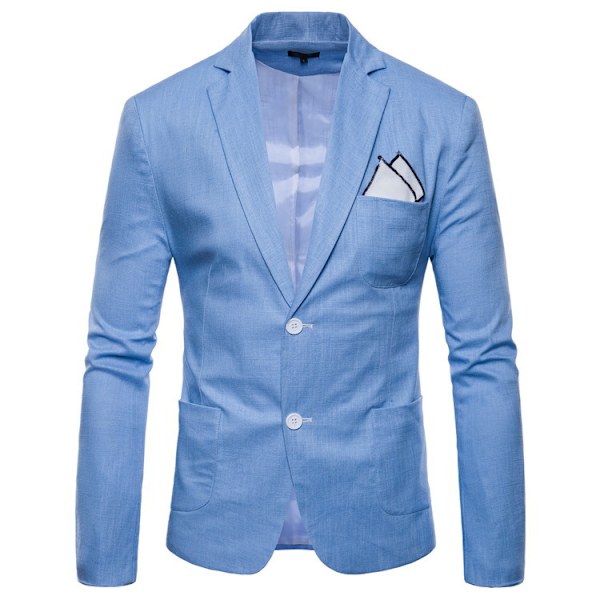 Dressjakke for menn, forretning, bryllup, selskap, kontor Blue M