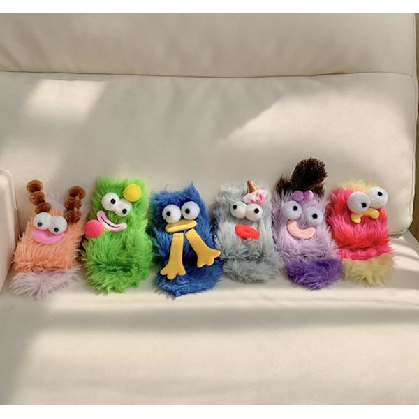 Fuzzy Quirky Mid-Calf Sokker Colorful