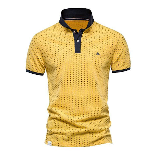 Golftröjor för män Casual kortärmad topp yellow M