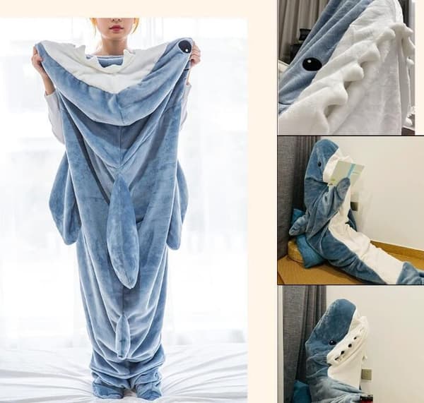 Sovepose Hai Hai for Voksne - Endelt Blue S