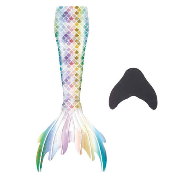 Mermaid Tails för simning för barn och vuxna med Monofin yellow 140
