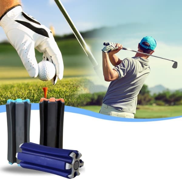 Bärbar golfklubbhållare för 6 golfklubbor blue
