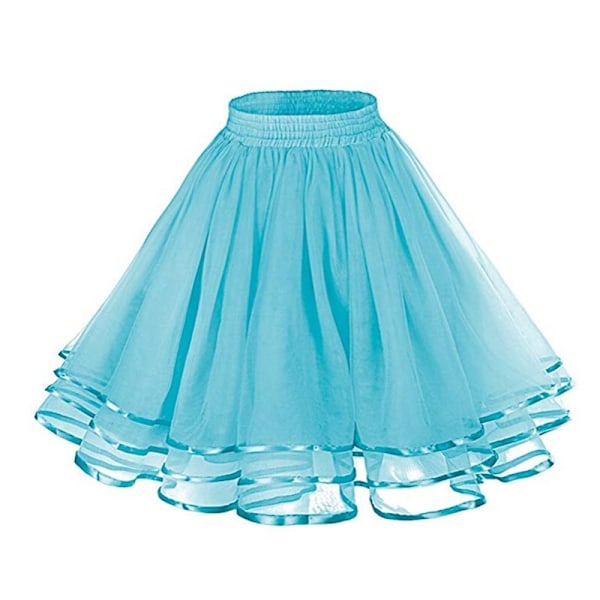 Dame Underkjoler Tyl Tutu Underskørter sky blue