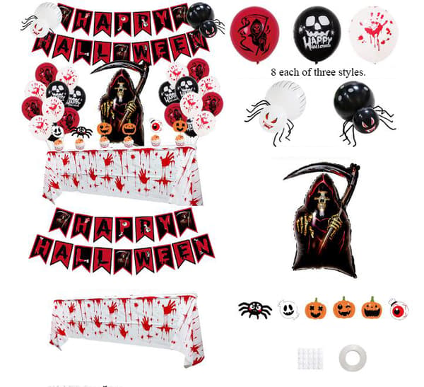 Halloween Scarlet Banner Festpynt Style 4