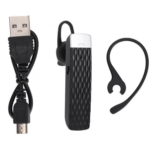 Trådløse Bluetooth-headset med enkelt øre til lastbilchauffører Black