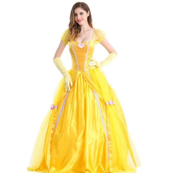 Cospaly Princess Belle Yellow Gown Kjol Yellow M