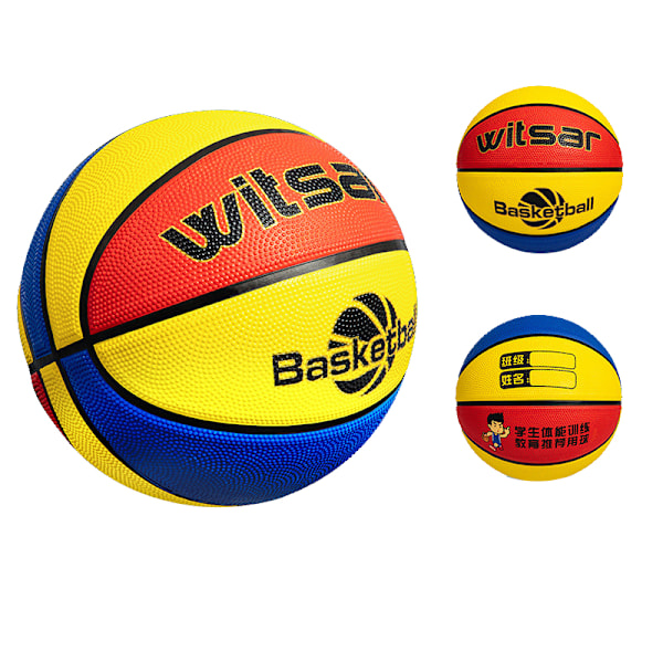 Basketboll Storlek 7, Inomhus utomhus Basketboll Red Yellow Blue