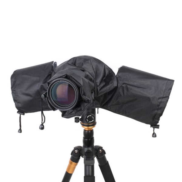 Professionell vattentät kamera cover regnkappa Black