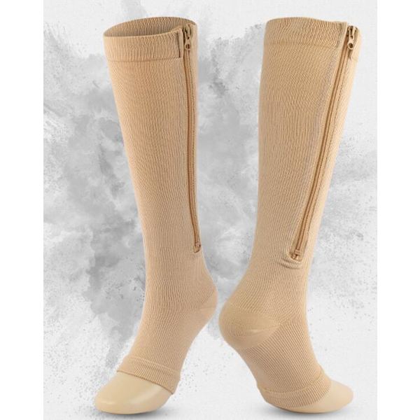 2 par Stretch-leggings med atletisk dragkedja GREY