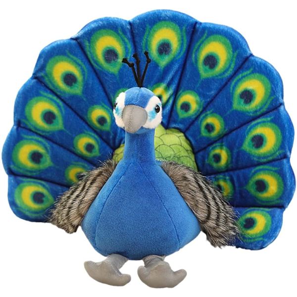 25*30CM Søde Zoo Souvenir Påfugl Ppen Hale Ornamenter Dukker blue