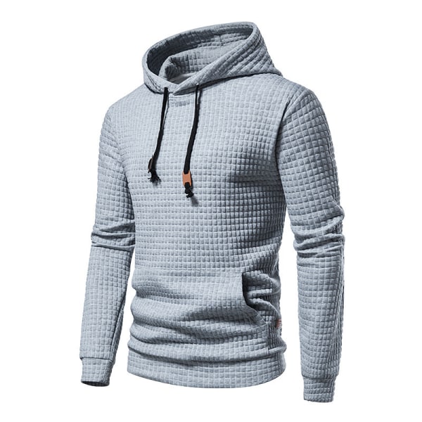 Långärmad tröja för män Casual hoodies light grey XL