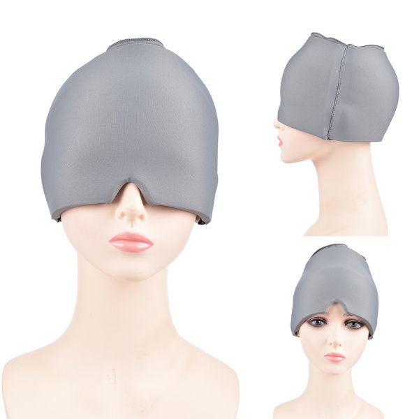 Huvudvärk Förkylning Migrän Relief Head Ice Pack Wrap Gray Double Layer