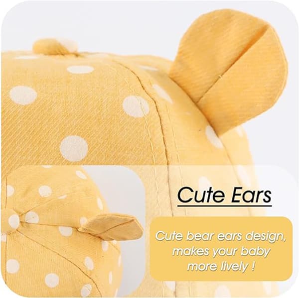 Baby Baseball Cap, Spædbarn Drenge Piger Solhat yellow