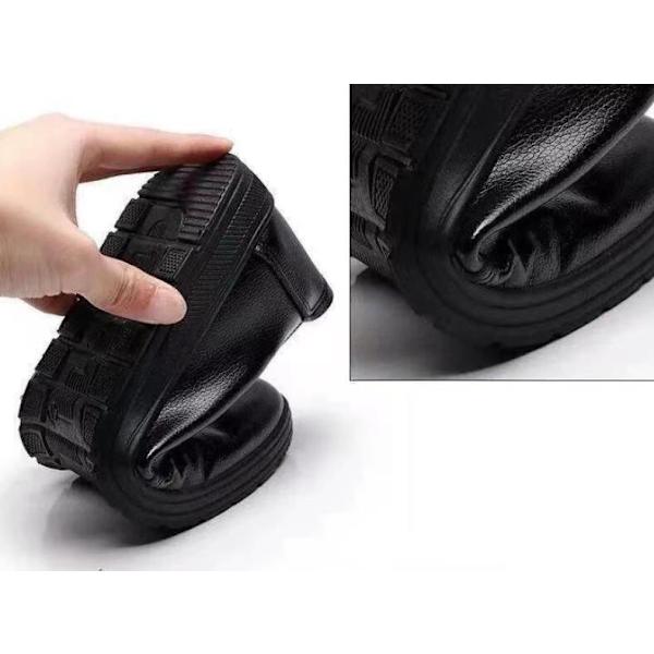 Mænds Casual Læder Fashion Slip-on Sko Black 41