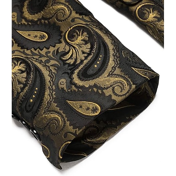 Miesten kukallinen smokingtakki Paisley-huivillä, Blazer-takki Golden M
