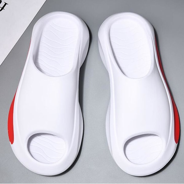 Herrar Casual Ytterkläder Tjocka Botten Svala Tofflor White 40-41