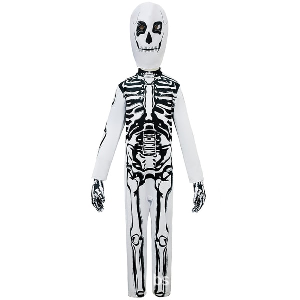 Barnskelettdräkt Skelett Halloween Skelettdräkt för pojkar M