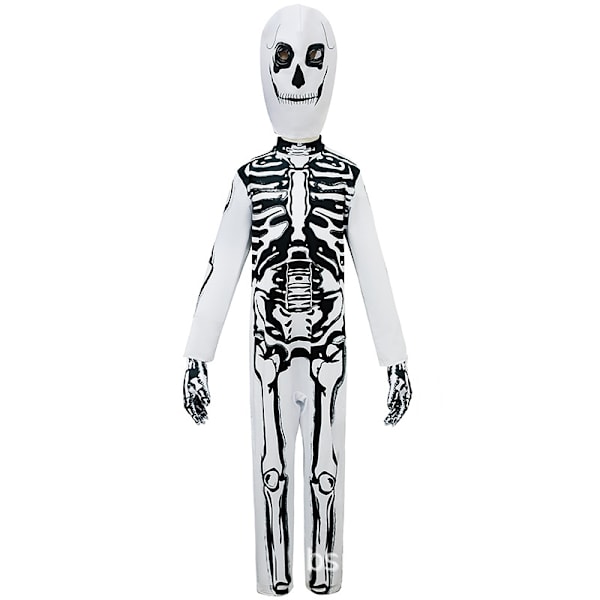 Skelettkostym för Barn Skelett Halloween Skelettkostymer för Pojkar M