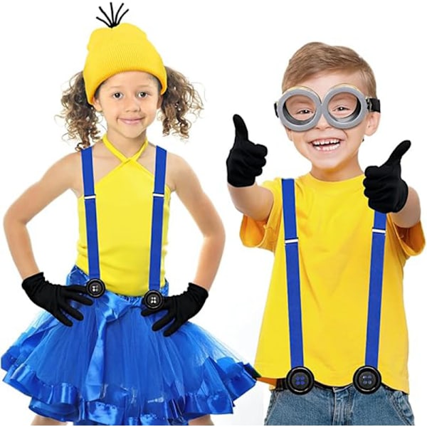 4 st Minions Halloween Kostymtillbehör för Vuxna Light Blue