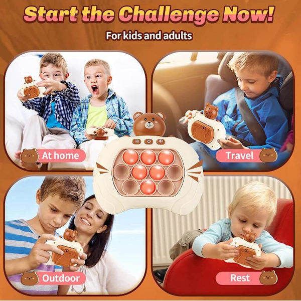 Push Play-leksaker, Push Play- stress relief Brown