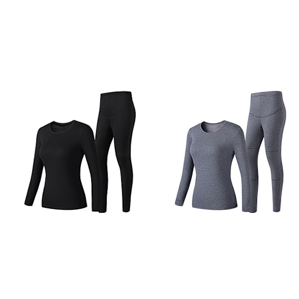 Thermal Dam Ultra-mjuk set topp och botten grey L