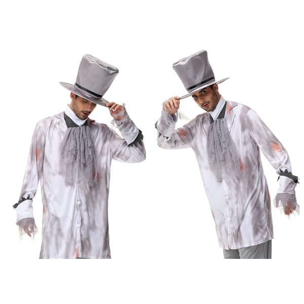 Halloween Zombien Morsian Hämähäkkipuku Hieno Kuolleen Morsiamen Mekko Men M