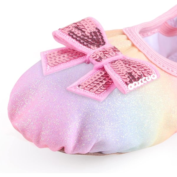 Balettskor för flickor Cross Strap Dance Shoes Rainbow 27