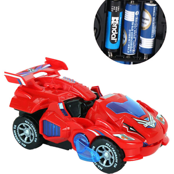 Elektrisk Automatisk Dinosaur Transformerbil red