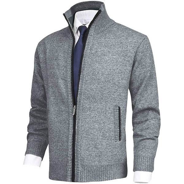 Miesten Neuletakki, Rento Neuletakki 2 EtuTaskulla Gray L