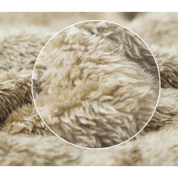 Casual jacka med rutig fleece för män brown L