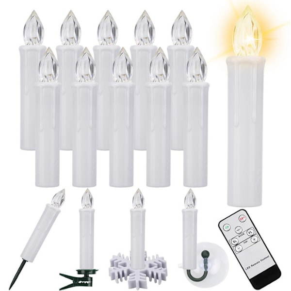 Flameless julljus för julgranar 10pcs